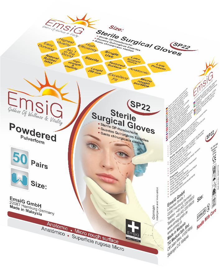 دستکش لاتکس جراحی مدل SP22